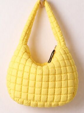 FP Movement by Free People Quilted Carryall Bag In Lemon Zest